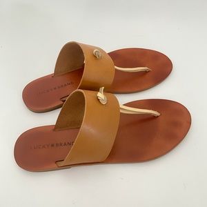 Lucky Brand T-Strap Flip Flop Knotted Sandal Size 10